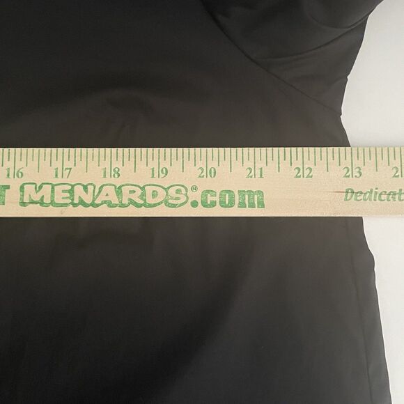 Misook Ruched Sleeve Nylon Blend Tunic Popover Size Large Black Quiet Luxury - Picture 12 of 15